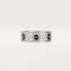 Inel Love, pavat cu diamante, ceramică – Aur alb, ceramică, diamante – Cartier