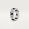 Inel Love, pavat cu diamante, ceramică – Aur alb, ceramică, diamante – Cartier