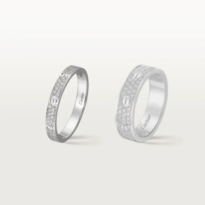 Inel Love, Sm – Aur alb, Diamante – Cartier