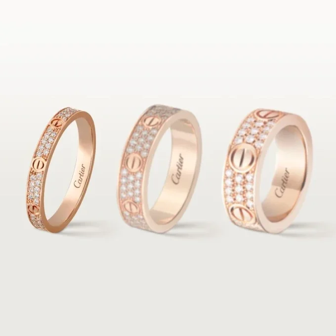 Inel Love, Sm – Aur roz, Diamante – Cartier