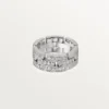 Inel Maillon Panthere, 3 rânduri cu jumătate de pavaj de diamante – Aur alb, Diamante – Cartier