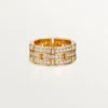 Inel Maillon Panthere, 3 rânduri cu jumătate de pavaj de diamante – Aur roz, Diamante – Cartier