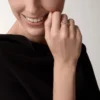 Inel Maillon Panthere, 3 rânduri cu jumătate de pavaj de diamante – Aur roz, Diamante – Cartier