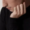 Inel Maillon Panthere, 3 rânduri cu jumătate de pavaj de diamante – Aur roz, Diamante – Cartier