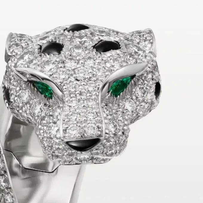 Inel Panthere De Cartier, articulat, pavat