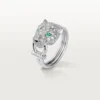 Inel Panthere De Cartier – Aur alb, diamante, smaralde, onix – Cartier