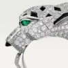 Inel Panthere De Cartier – Aur alb, diamante, smaralde, onix – Cartier