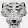 Inel Panthere De Cartier – Aur alb, diamante, smaralde, onix – Cartier