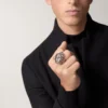 Inel Panthere De Cartier – Aur alb fără rodiu, granate tsavorite, onix – Cartier