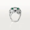 Inel Panthere De Cartier – Aur alb fără rodiu, granate tsavorite, onix – Cartier