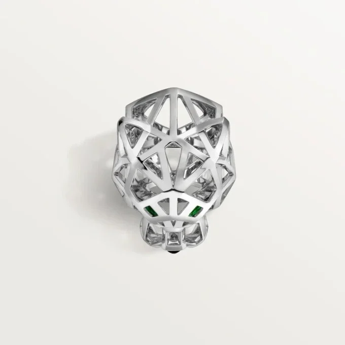 Inel Panthere De Cartier – Aur alb fără rodiu, granate tsavorite, onix – Cartier