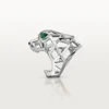 Inel Panthere De Cartier – Aur alb fără rodiu, granate tsavorite, onix – Cartier