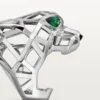 Inel Panthere De Cartier – Aur alb fără rodiu, granate tsavorite, onix – Cartier