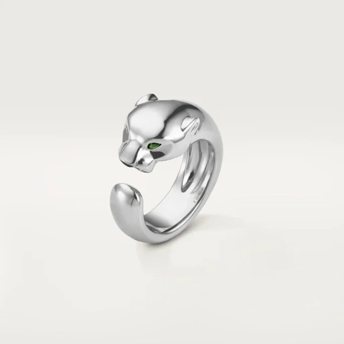 Inel Panthere De Cartier – Aur alb, granate tsavorite, onix – Cartier