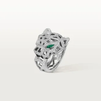 Inel Panthere De Cartier – Aur alb, onix, smaralde, diamante – Cartier