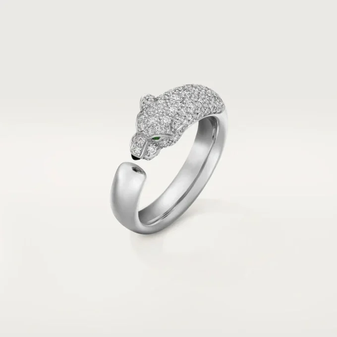 Inel Panthere De Cartier – Aur alb, smaralde, onix, diamante – Cartier