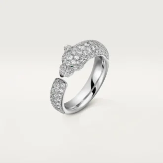 Inel Panthere De Cartier – Aur alb, smaralde, onix, diamante – Cartier