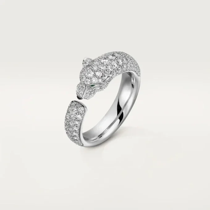 Inel Panthere De Cartier – Aur alb, smaralde, onix, diamante – Cartier