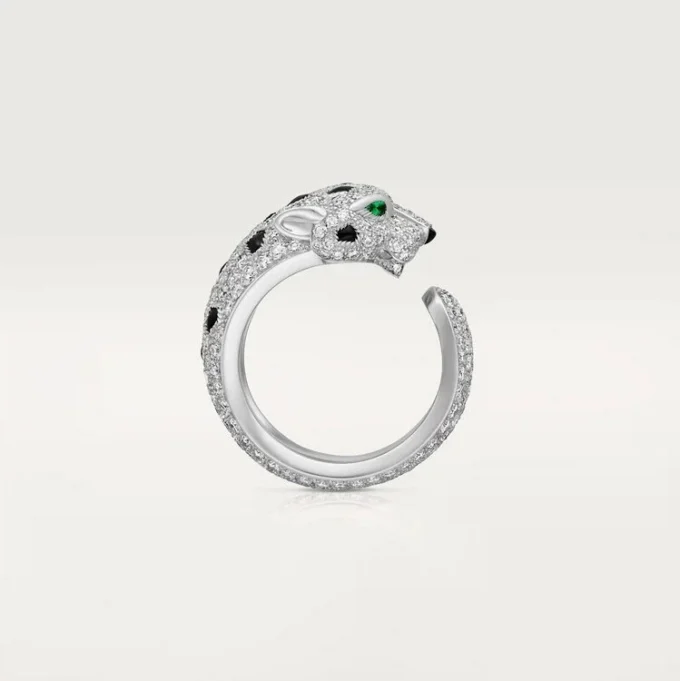 Inel Panthere De Cartier – Aur alb, smaralde, onix, diamante – Cartier