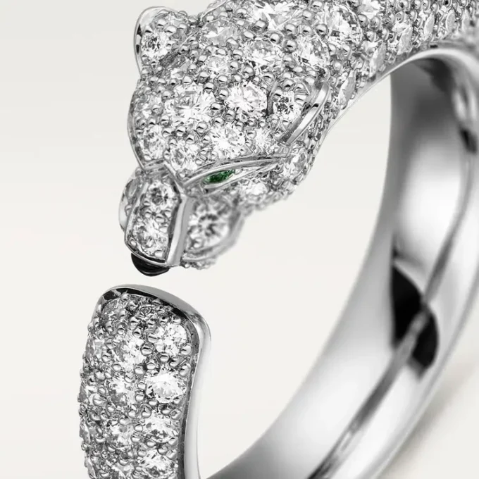 Inel Panthere De Cartier – Aur alb, smaralde, onix, diamante – Cartier