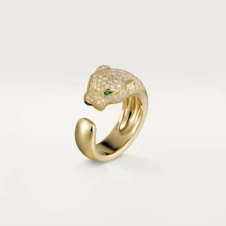 Inel Panthere De Cartier – Aur galben, diamante, smaralde, onix – Cartier