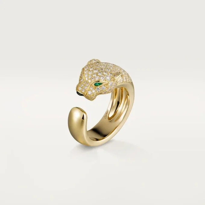 Inel Panthere De Cartier – Aur galben, diamante, smaralde, onix – Cartier