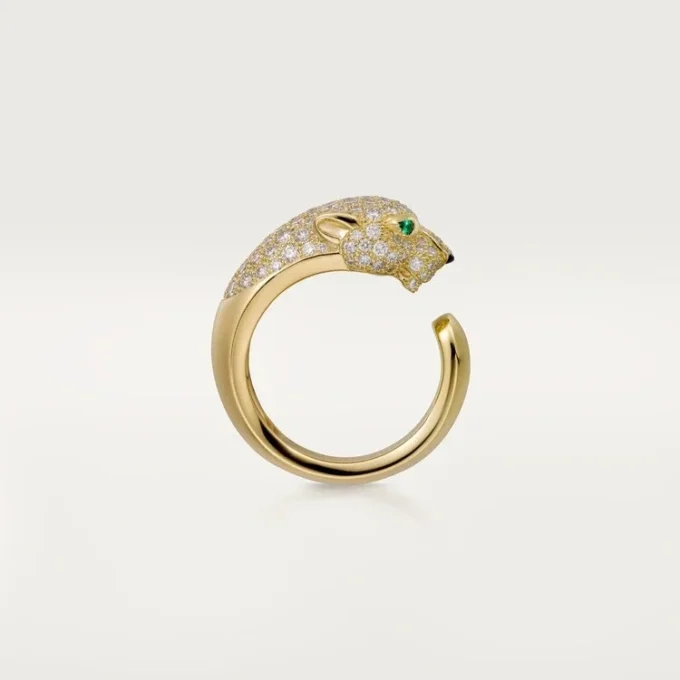 Inel Panthere De Cartier – Aur galben, diamante, smaralde, onix – Cartier
