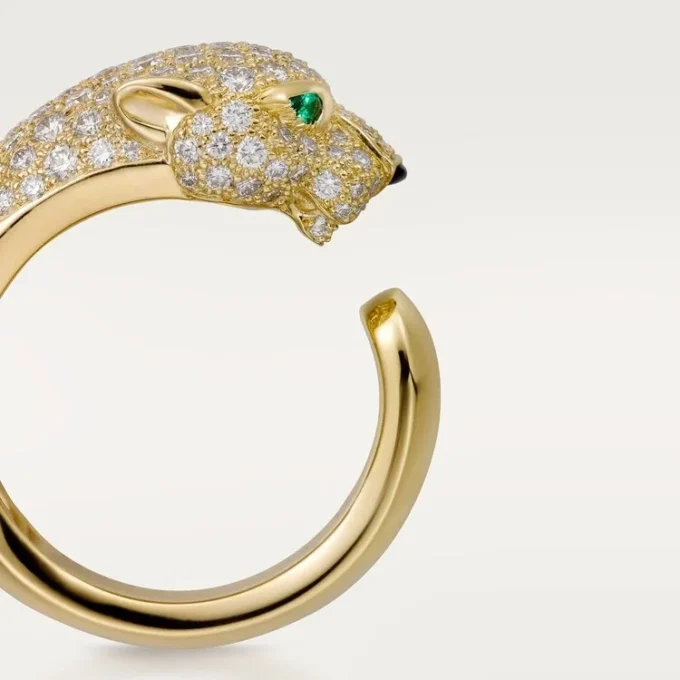 Inel Panthere De Cartier – Aur galben, diamante, smaralde, onix – Cartier