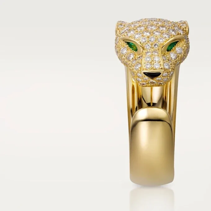 Inel Panthere De Cartier – Aur galben, diamante, smaralde, onix – Cartier