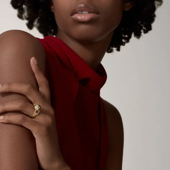 Inel Panthere De Cartier – Aur galben, Lac, Diamante, Granat Tsavorit – Cartier