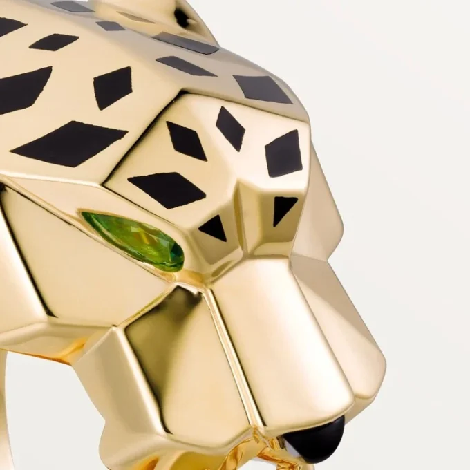 Inel Panthere De Cartier – Aur galben, lac, granat tsavorit, onix – Cartier