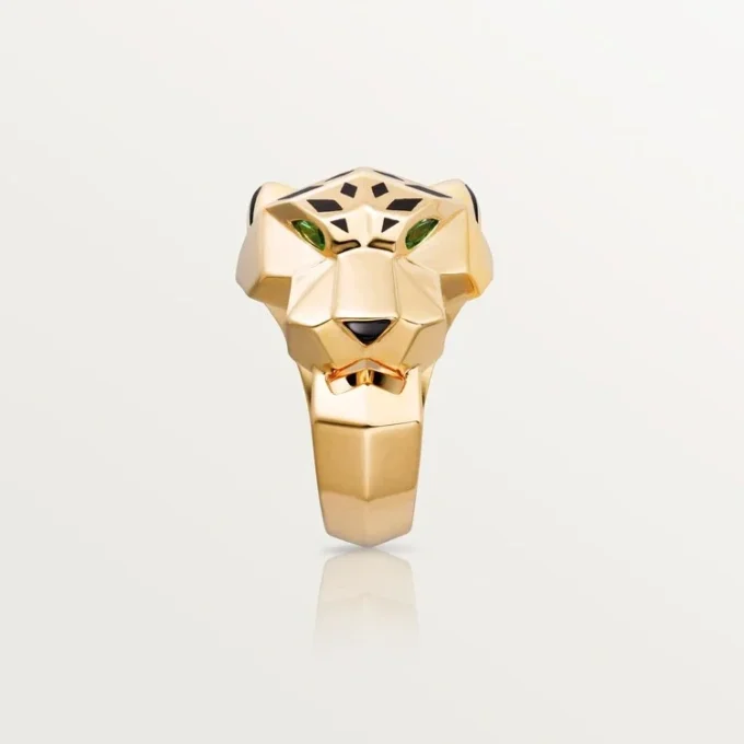Inel Panthere De Cartier – Aur galben, lac, granat tsavorit, onix – Cartier