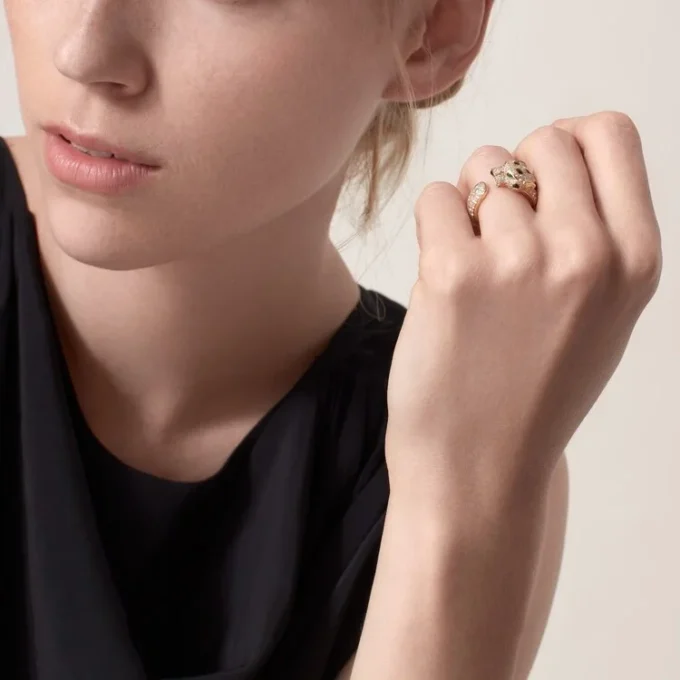 Inel Panthere De Cartier – Aur galben, smaralde, onix, diamante – Cartier