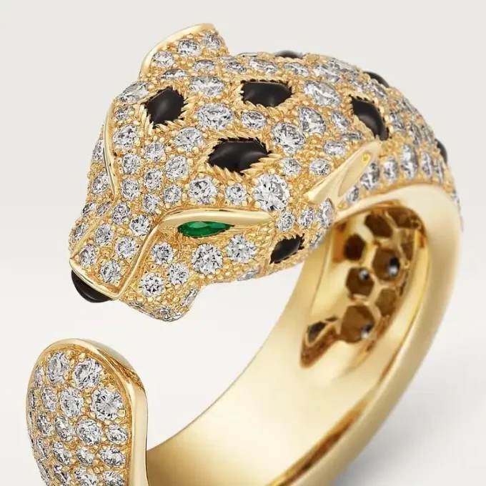 Inel Panthere De Cartier – Aur galben, smaralde, onix, diamante – Cartier