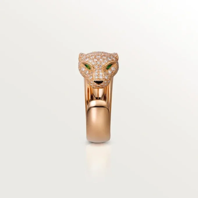 Inel Panthere De Cartier – Aur roz, diamante, smaralde, onix – Cartier