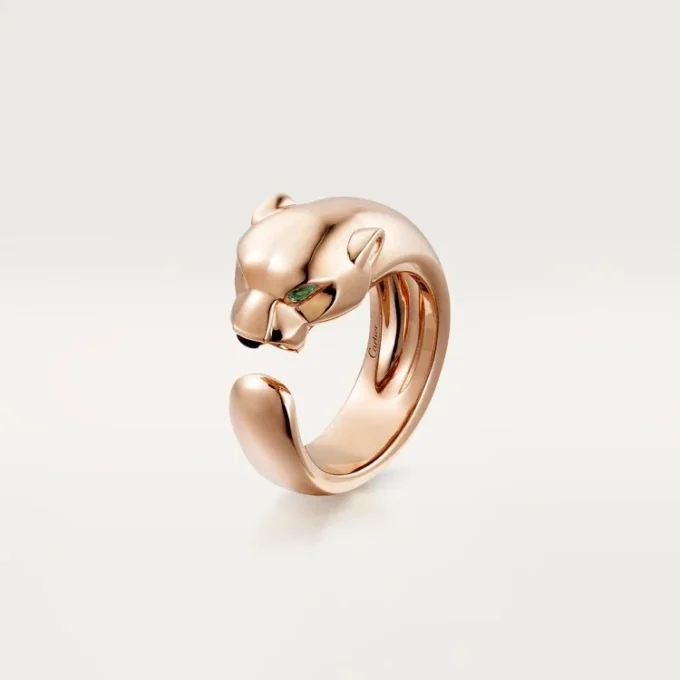 Inel Panthere De Cartier – Aur roz, granate tsavorite, onix – Cartier