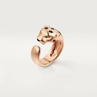 Inel Panthere De Cartier – Aur roz, granate tsavorite, onix – Cartier