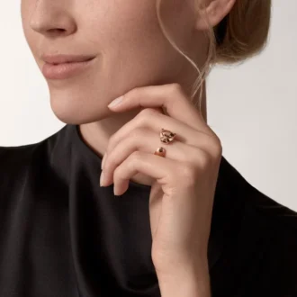 Inel Panthere De Cartier – Aur roz, granate tsavorite, onix – Cartier