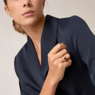 Inel Panthere De Cartier – Aur roz, granate tsavorite, onix – Cartier