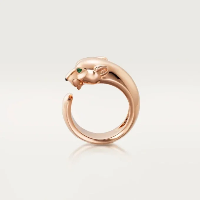 Inel Panthere De Cartier – Aur roz, granate tsavorite, onix – Cartier