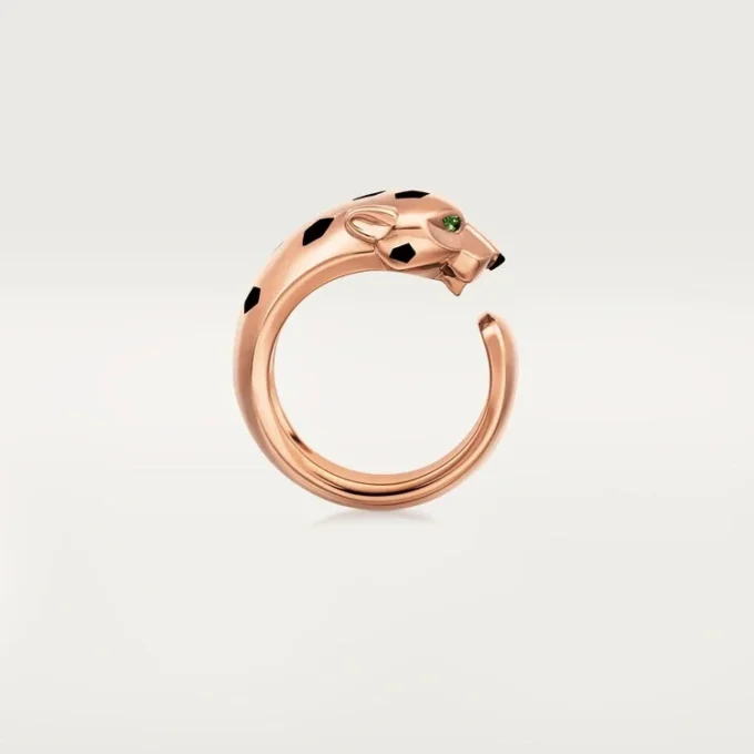 Inel Panthere De Cartier – Aur roz, granate tsavorite, onix – Cartier