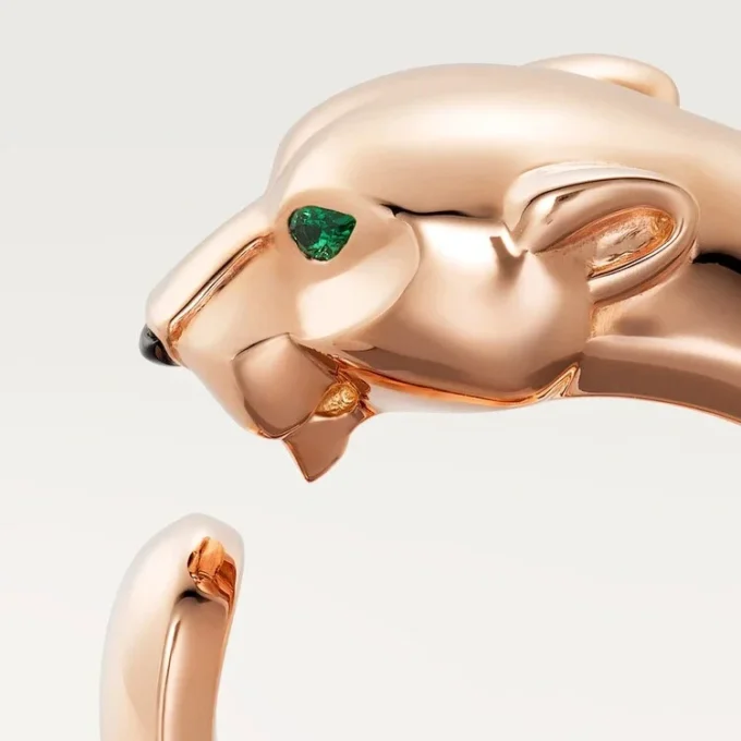 Inel Panthere De Cartier – Aur roz, granate tsavorite, onix – Cartier