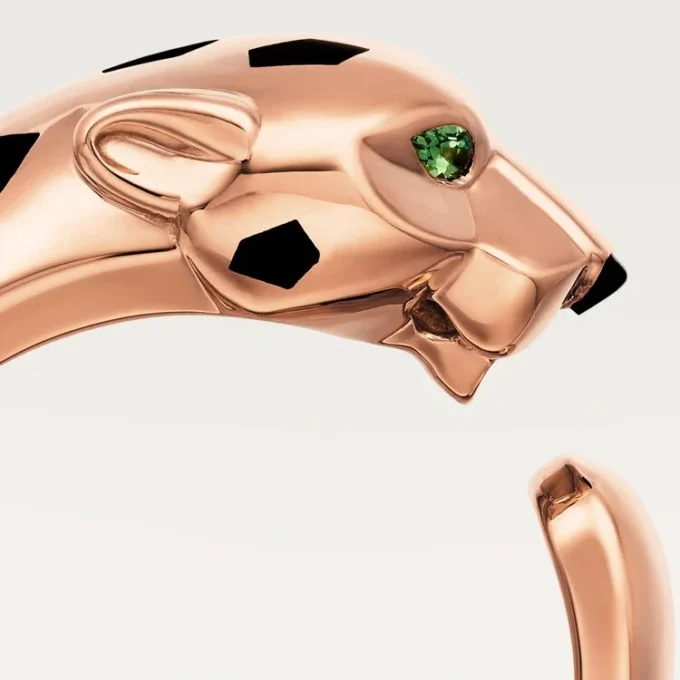 Inel Panthere De Cartier – Aur roz, granate tsavorite, onix – Cartier