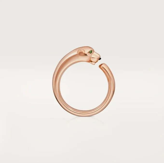 Inel Panthere De Cartier – Aur roz, granate tsavorite, onix – Cartier