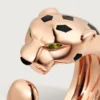 Inel Panthere De Cartier – Aur roz, granate tsavorite, onix – Cartier