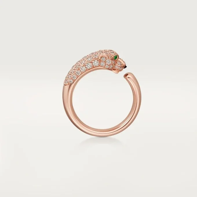 Inel Panthere De Cartier – Aur roz, onix, smaralde, diamante – Cartier