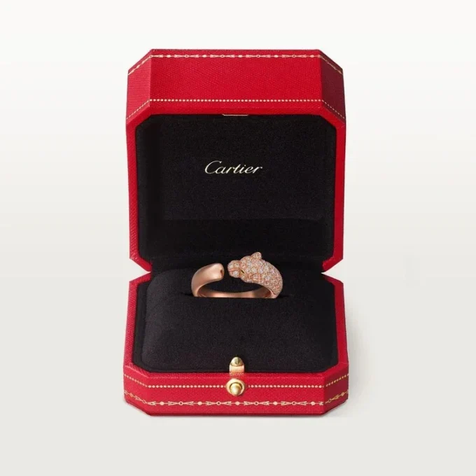 Inel Panthere De Cartier – Aur roz, onix, smaralde, diamante – Cartier