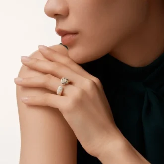 Inel Panthere De Cartier, model mediu, pavat
