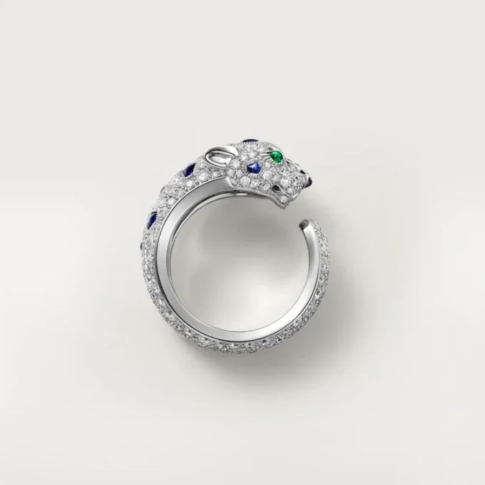 Inel Panthere De Cartier, model mediu, semi-pavat