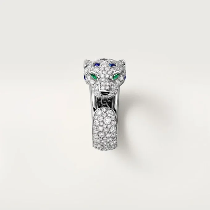 Inel Panthere De Cartier, model mediu, semi-pavat
